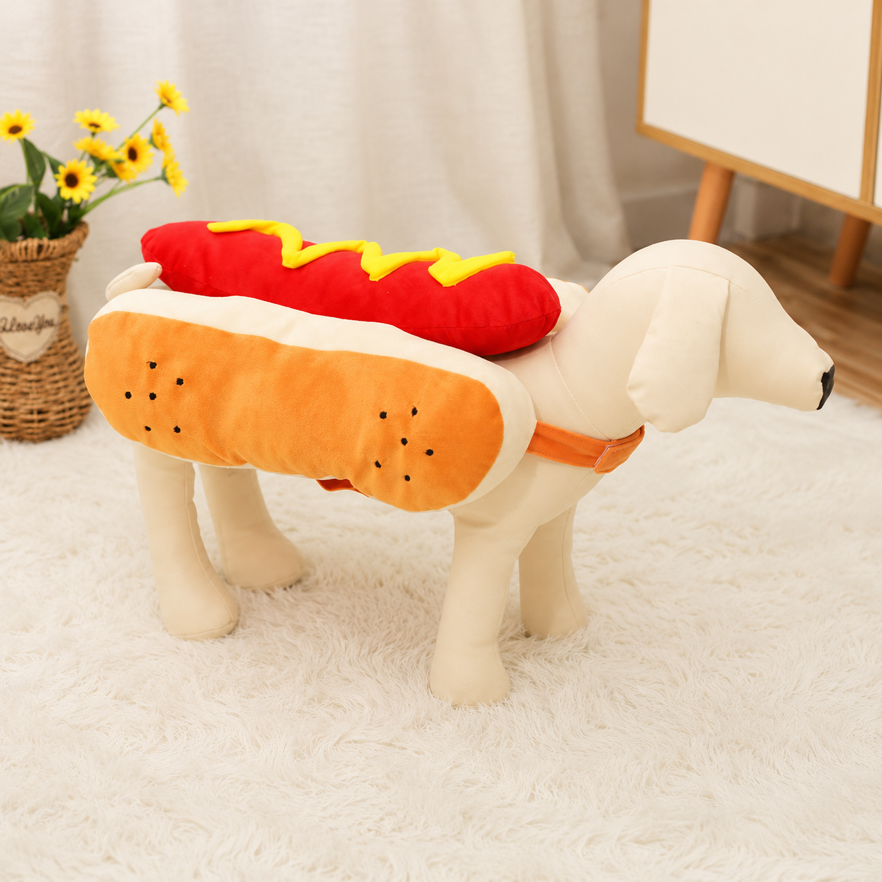 Déguisement Halloween Hot Dog pour Chien & Chat — Costume Rigolo de Fête