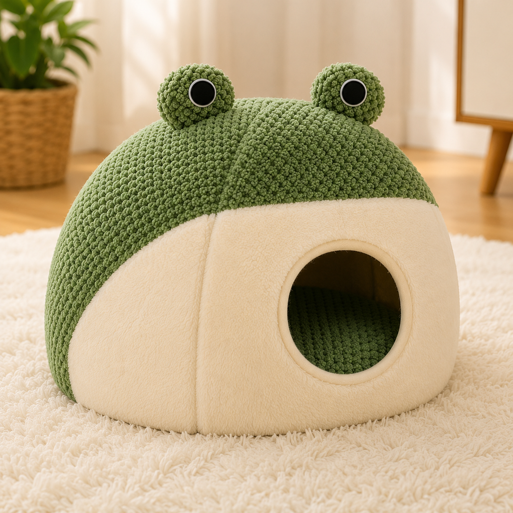 Lit Grenouille Cocooning pour Chat & Petit Chien