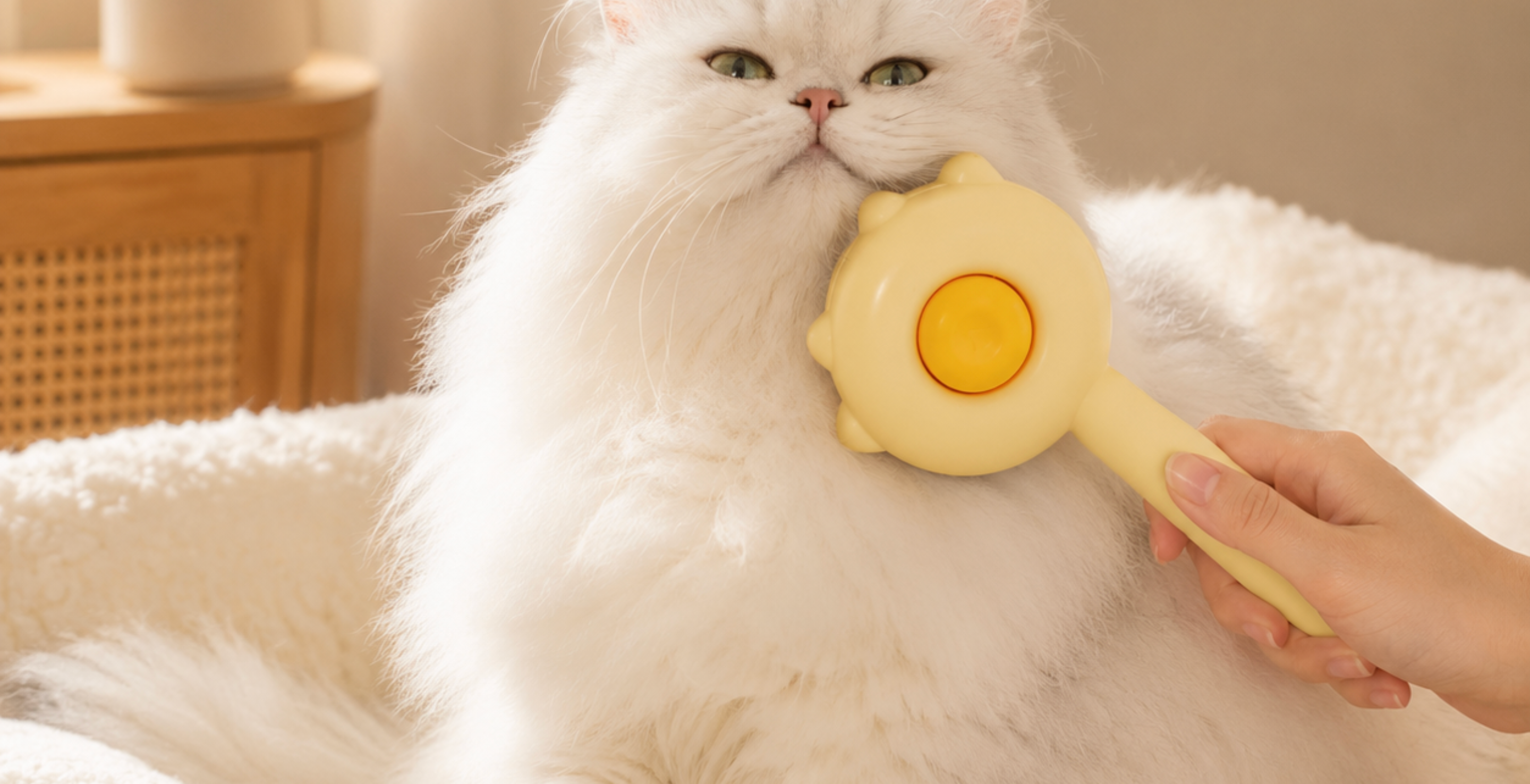 Brosse Massage Auto-Nettoyante pour Chat & Chien